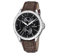 Reloj De Hombre Festina F16573/4 Multifunción De Cuero Marrón UF16573/4