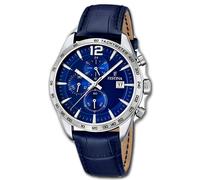 Reloj De Hombre Festina F16760/3 Cronógrafo De Cuero Deportivo Azul UF16760/3