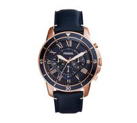Reloj de Hombre FOSSIL GRANT FS5237 Chrono Cuero Azul Gold Rose