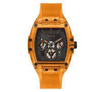 Reloj de Hombre GUESS PHOENIX GW0203G10 Multifunción Silicona Naranja Negro