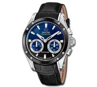 JAGUAR Reloj Inteligente Hombre Híbrido Connected de Cuero Negro - Analógico Inteligente - Resistente al Agua 10 ATM J958/1 - Control Música, Cuenta Pasos, Notifica y Rechaza Llamadas