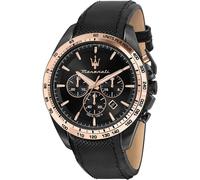 Reloj de Hombre MASERATI TRAGUARDO R8871612036 Chrono Cuero Negro Gold Rose
