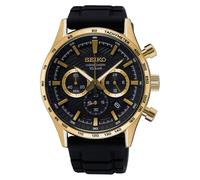 Reloj De Hombre Seiko Cronógrafo Negro/Dorado Chrono SSB446P1