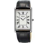 Reloj De Hombre Seiko De Cuarzo Con Correa De Cuero Negra SWR103P1