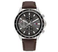 Reloj de Hombre TOMMY HILFIGER MILES 1792015 Multifunción Cuero Brown Negro