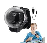 Reloj de juguete para automóvil con control remoto: automóvil portátil controlado a mano, modelo compacto controlado por radio, rendimiento robusto y acción rápida | Divertido vehículo interactivo par