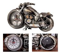Reloj de la Motocicleta Alarma, Reloj de Mesa de Estilo, Motocicleta Modelo de Bastidor, para la Decoración de la Oficina en Casa (4 diseños Diferentes, Entrega al Azar)