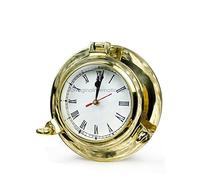 Reloj de latón náutico con diseño de Boat Porthole Time, decoración de barco de Nagina Internacional