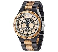 Reloj de madera geométrico invertido Reloj de cuarzo creativo para hombres Relojes de madera hechos a mano, Árbol