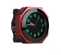 Reloj de manillar de motocicleta de aleación de aluminio impermeable IPX7 Reloj de cuarzo luminoso para dial para barras de 22-28 mm Acabado negro Kit de accesorios de bicicleta con cinta y llave para