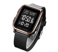 Reloj de mano digital, correa ajustable LED, reloj digital cuadrado para hombre, para marido, novio, esposa, novia, cumpleaños, Navidad, Año Nuevo, citas, viajes, negocios, viajes, dorado, Refer to