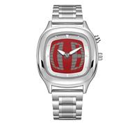 Reloj de mano, diseño cuadrado, material de metal y componentes electrónicos, reloj de pulsera para hombre, elegante reloj casual, innovación de uso durante todo el día, para el trabajo, negocios