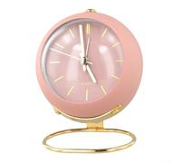 Reloj de mano luminoso minimalista para dormitorio y oficina con funcionamiento silencioso y cara transparente para una fácil lectura (rosa)