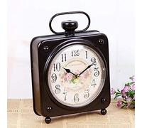 Reloj de Mantel Relo Retro Metal Creativo Metal de un Solo Reloj Home Decoración de muda Adornos 19x8x25.5cm