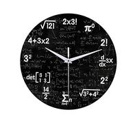Reloj de Matemáticas Moderno Pulgadas con Artístico Reloj de Pared con Ecuaciones Matemáticas para El, Las matemáticas, Individual