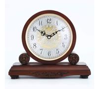 Reloj de Mesa de Madera sólida Reloj de Mesa Retro para la Sala de Estar Desk Péndulo Silencio Ornamentos Decorativos