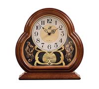 Reloj de mesa, funciona con pilas, reloj de escritorio retro para sala de estar y decoración de estantes, diseño elegante para una estética atemporal