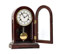 Reloj de mesa mecánico de madera maciza, cuerda manual, con péndulo, para sala de estar, escritorio de oficina, decoración del hogar