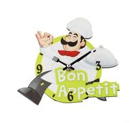 Reloj de mesa silencioso estilo chef con soporte resistente para escritorio, reloj decorativo de cocina y espacio de trabajo con mecanismo de silencio y visualización de hora clara