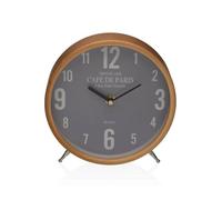 Reloj de Mesa Versa Cafe de Paris Gris Metal 4,5 x 18,5 x 18,5 cm - Marca: Versa - EAN: 8420327560360