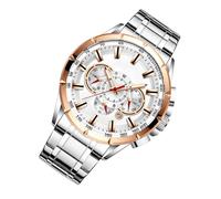 Reloj De Metal Para Hombre Impermeable Calendario Fecha Clásico Elegante