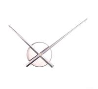 Reloj de metal para proyectos de manualidades únicos con segundo movimiento de escaneo silencioso para uso doméstico (plata)