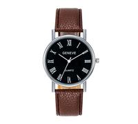 Reloj de moda con correa de moda para hombre, reloj de moda con luz para hombre, marrón, talla única