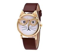Reloj de moda con correa de reloj para mujer, reloj de camping para hombre, marrón, One Size