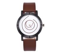 Reloj de moda de moda para mujer Pop Simple Estudiante Creativo Masculino y Femenino Pareja Simulación Reloj de Cuarzo, marrón, Correa
