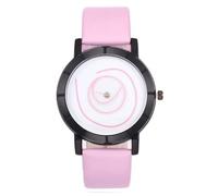 Reloj de moda de moda para mujer Pop Simple Estudiante Creativo Masculino y Femenino Pareja Simulación Reloj de Cuarzo, Rosa, Correa