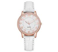 Reloj de moda para mujer, con cinturón, sin batería, blanco, One Size