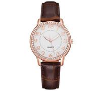 Reloj de moda para mujer, con cinturón, sin batería, marrón, One Size