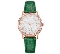 Reloj de moda para mujer, con cinturón, sin batería, verde, One Size