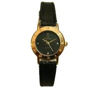 Reloj de Mujer Analógico - Caja 25 mm, Esfera Negra con Detalles Brillantes