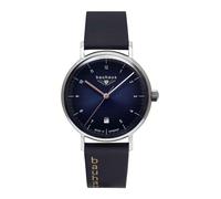 Reloj De Mujer Bauhaus 2141-3 Con Esfera Azul Marino Y Correa De Cuero