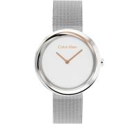 Reloj De Mujer CK CALVIN KLEIN SCULPTURAL 25200011 Acero Inoxidable Mesh Blanco