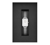 Daniel Wellington Reloj analógico 'Quadro Pressed Sterling S White' plata / blanco, Talla One Size
