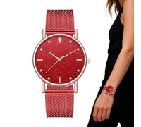 Reloj De Mujer | Elegante Correa De Malla Brillante,Reloj De Pulsera Para Mujer Resistente Al Agua,Para Desplazamientos, Banquete, Actividad Social, Viaje de Negocios, Exámenes, Madre, Novia, Adolesce