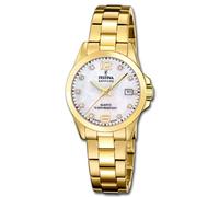 Reloj De Mujer Festina Swiss Made De Acero Inoxidable Dorado UF20050/1