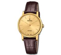 Reloj De Mujer Festina Swiss Made Reloj De Pulsera De Cuero Marrón UF20017/2