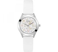 Reloj de Mujer GUESS PEARL GW0381L1 Silicona Blanco Swarovski NEW