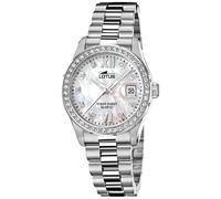 LOTUS Reloj Mujer Analógico de Acero Inoxidable 316l Plateado - Movimiento de Cuarzo - Cristal Mineral de Alta Resistencia - Resistente al Agua 10 ATM - Calendario 18933/1 - Freedom Collection