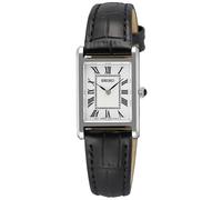 Reloj De Mujer Seiko De Cuarzo Con Correa De Cuero Negra SWR107P1
