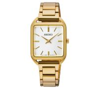 Reloj De Mujer Seiko Rectangular Color Dorado SWR078P1