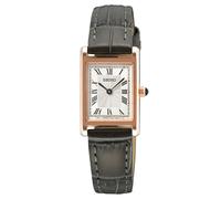 Reloj De Mujer Seiko Rectangular Gris Oscuro/Oro Rosa SWR096P1