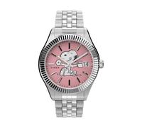 Reloj de Mujer TIMEX WATERBURY PEANUTS TW2V47400 Acero Inoxidable Rosa Snoopy