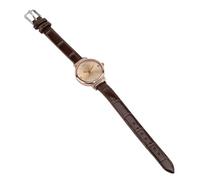Reloj de Muñeca de Cuarzo, Women Quartz Watch Analog PU Leather Classic Simple for Ladies (Color de café)
