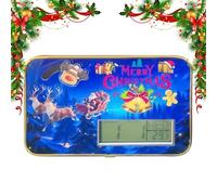 Reloj de Navidad, reloj de Papá Noel de reno navideño con fecha de temperatura, decoración de gestión del tiempo estacional para mesita de noche, aula, gimnasio, granja, dormitorio, sala de estar