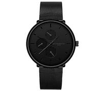 Reloj de negocios de moda para hombre, correa de malla inoxidable, reloj de cuarzo para senderismo, A, talla única