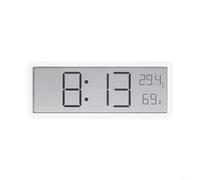 Reloj de pantalla LCD que ofrece lecturas de hora, fecha, humedad y temperatura, para colgar en la pared o escritorio (blanco)